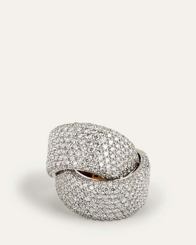 Abbraccio White Gold Diamond Pave Ring